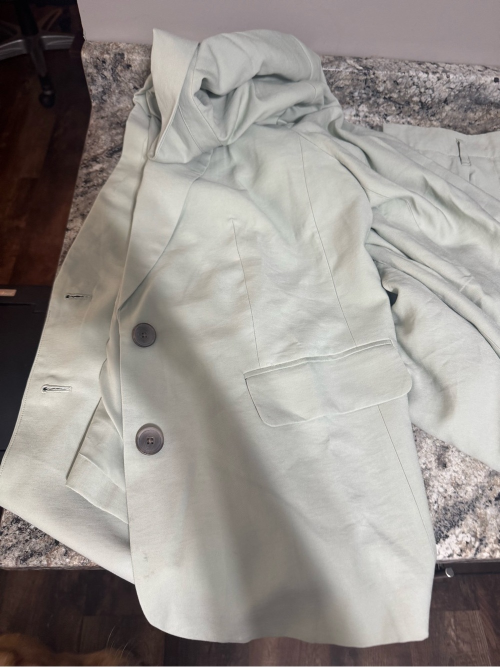 Light Sage Women's Tailored linen Blazer Coat and matching pants